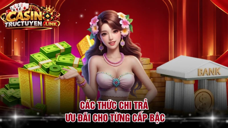 Các thức chi trả ưu đãi cho từng cấp bậc