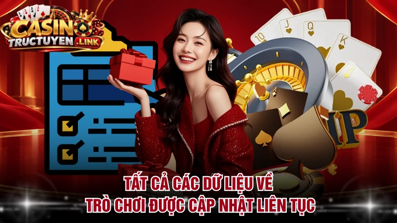 Tất cả các dữ liệu về trò chơi được cập nhật liên tục